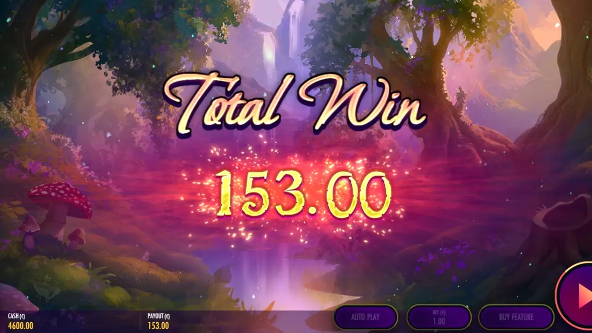 Pan’s Arcadia slot machine interface with mythical forest theme